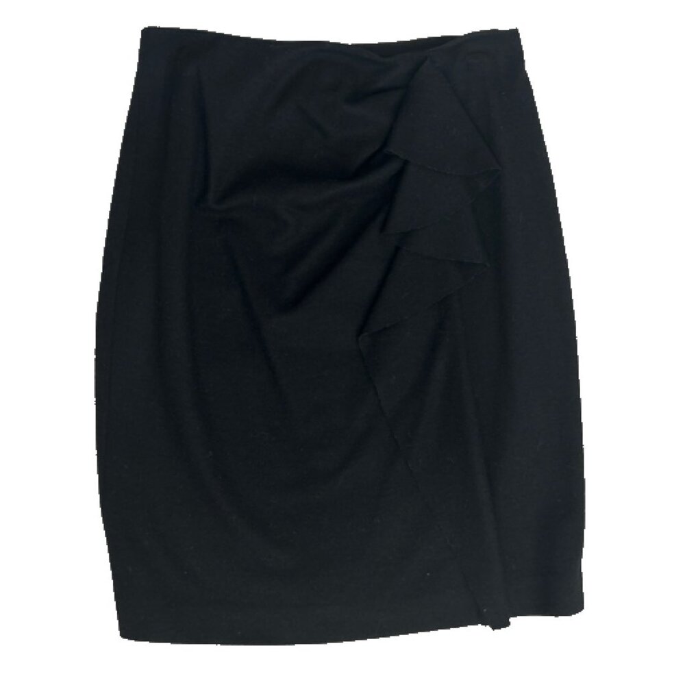 Carolina Herrera Soft Wool Skirt with Side Ruffle Women's Size 6